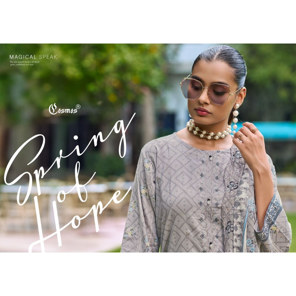 BIN SAEED VOL 4 COSMOS (Cotton dupatta)
