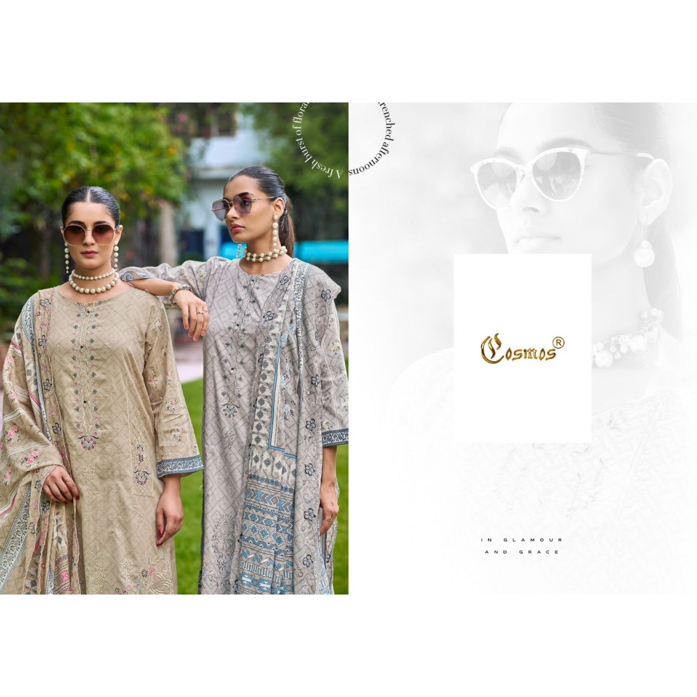 BIN SAEED VOL 4 COSMOS (Cotton dupatta)