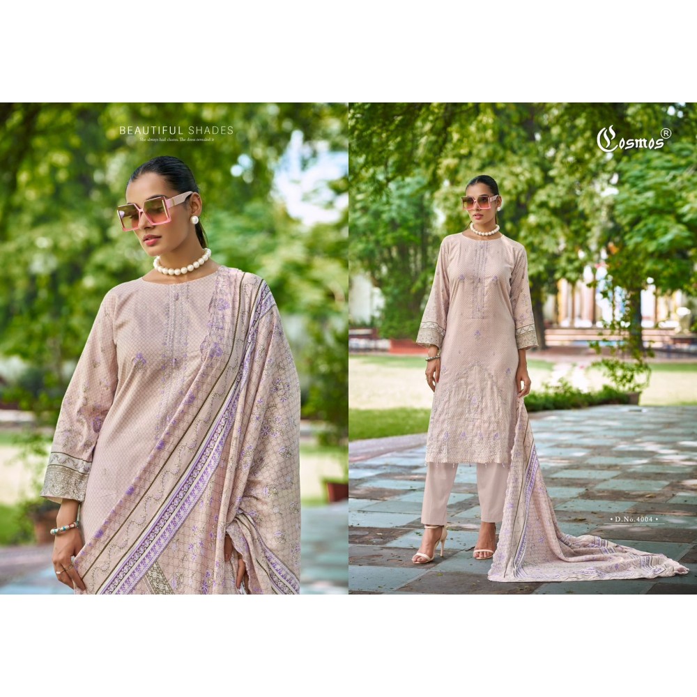 BIN SAEED VOL 4 COSMOS (Cotton dupatta)