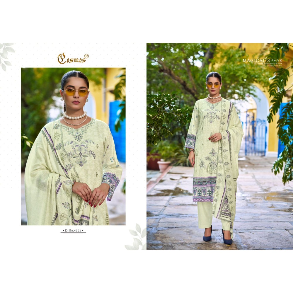 BIN SAEED VOL 4 COSMOS (Cotton dupatta)