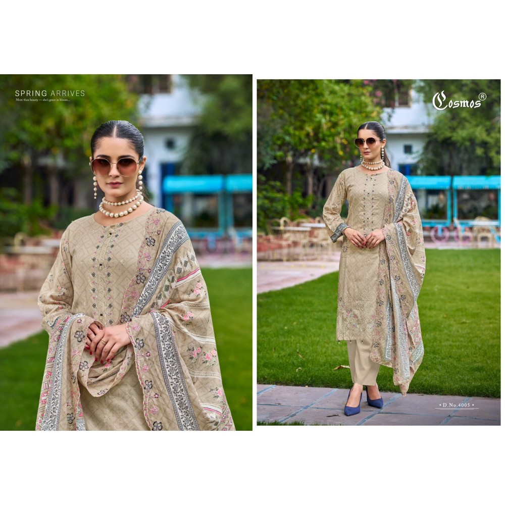 BIN SAEED VOL 4 COSMOS (Cotton dupatta)