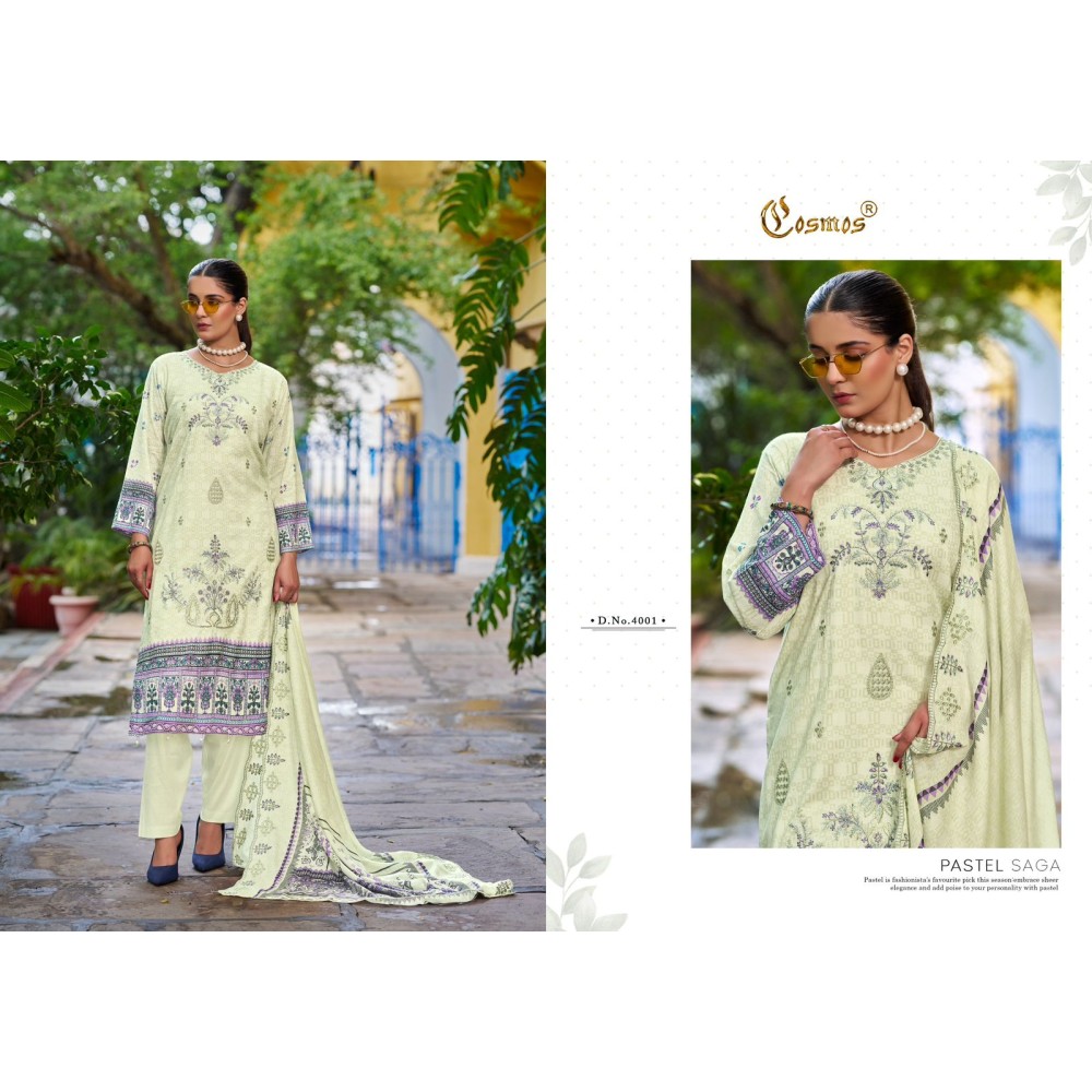 BIN SAEED VOL 4 COSMOS (Cotton dupatta)