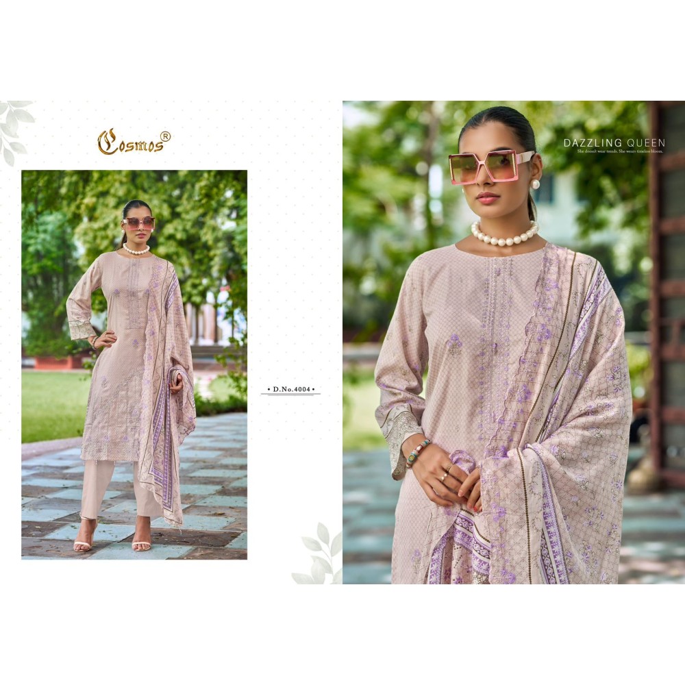 BIN SAEED VOL 4 COSMOS (Cotton dupatta)