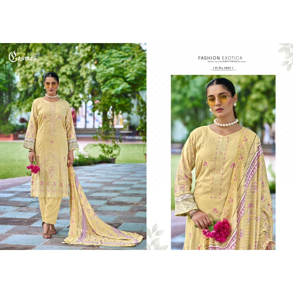 BIN SAEED VOL 4 COSMOS (Cotton dupatta)