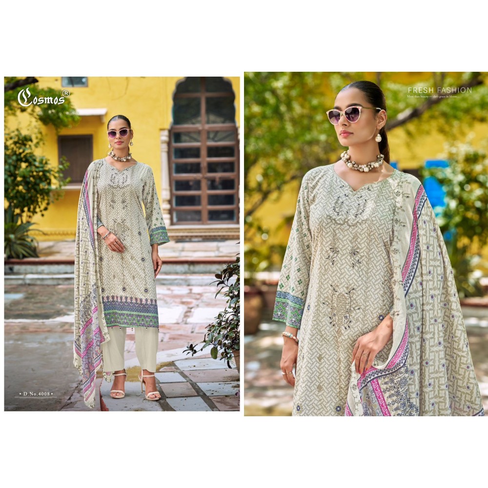 BIN SAEED VOL 4 COSMOS (Cotton dupatta)