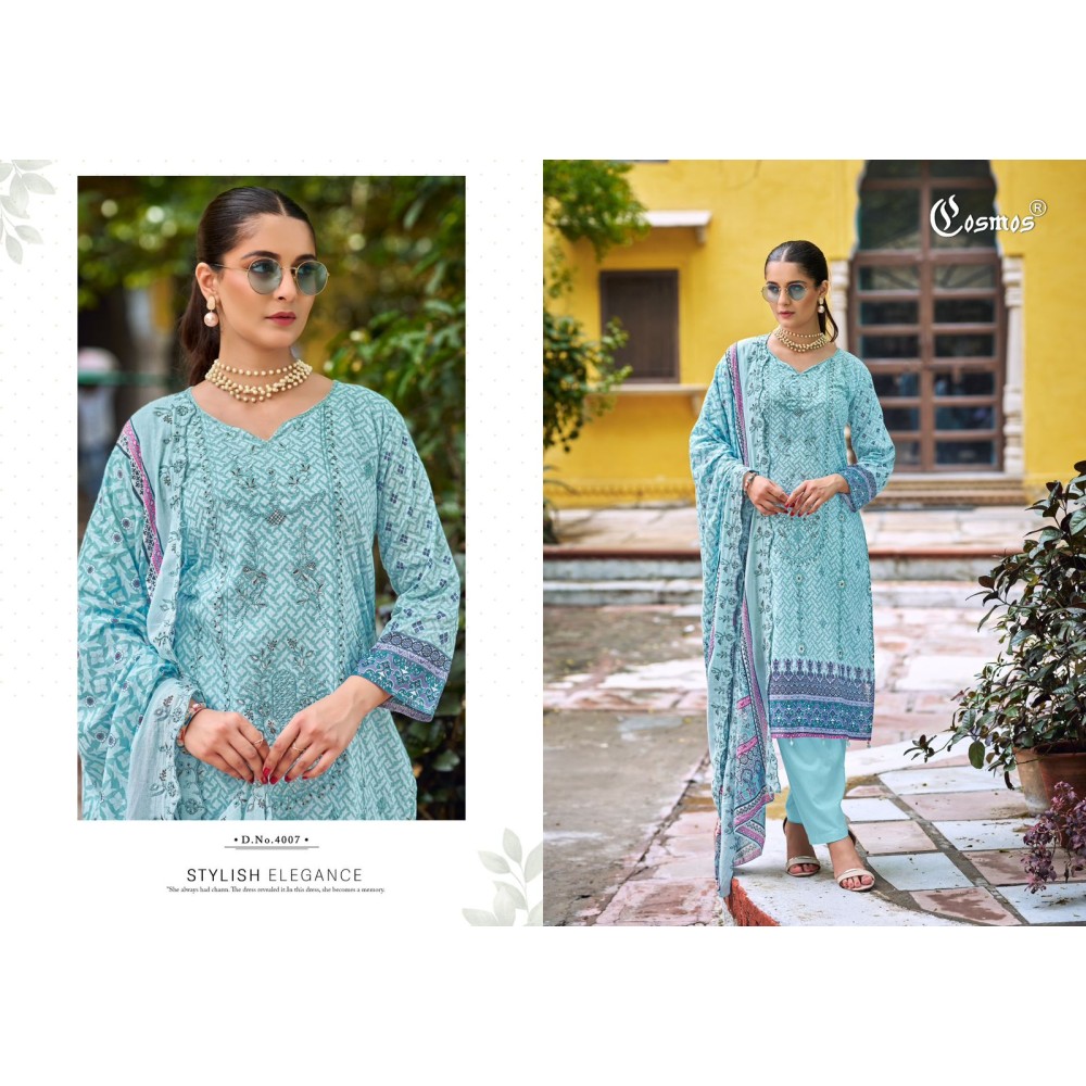 BIN SAEED VOL 4 COSMOS (Cotton dupatta)