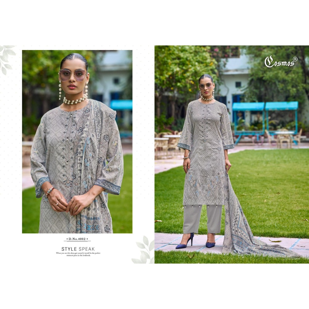 BIN SAEED VOL 4 COSMOS (Cotton dupatta)