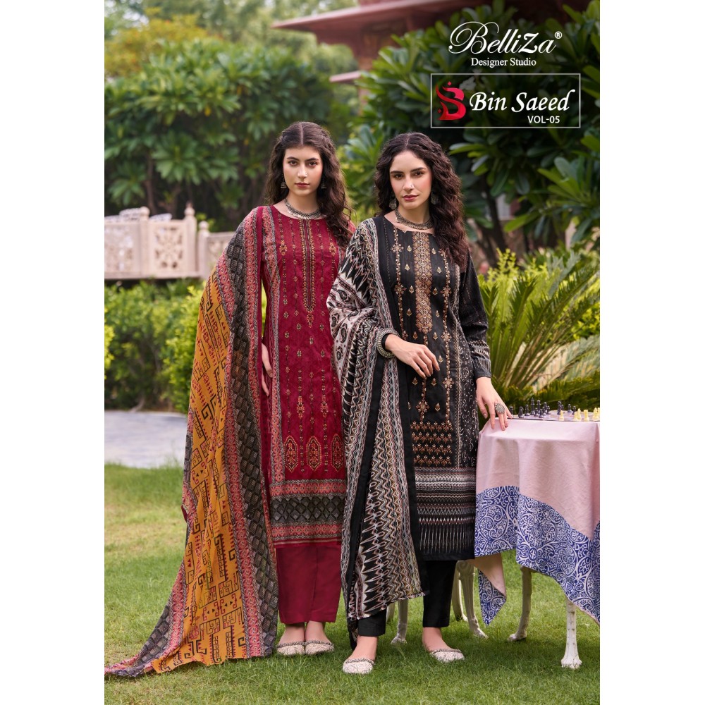 BIN SAEED VOL 5 BELLIZA (Cotton Dupatta)