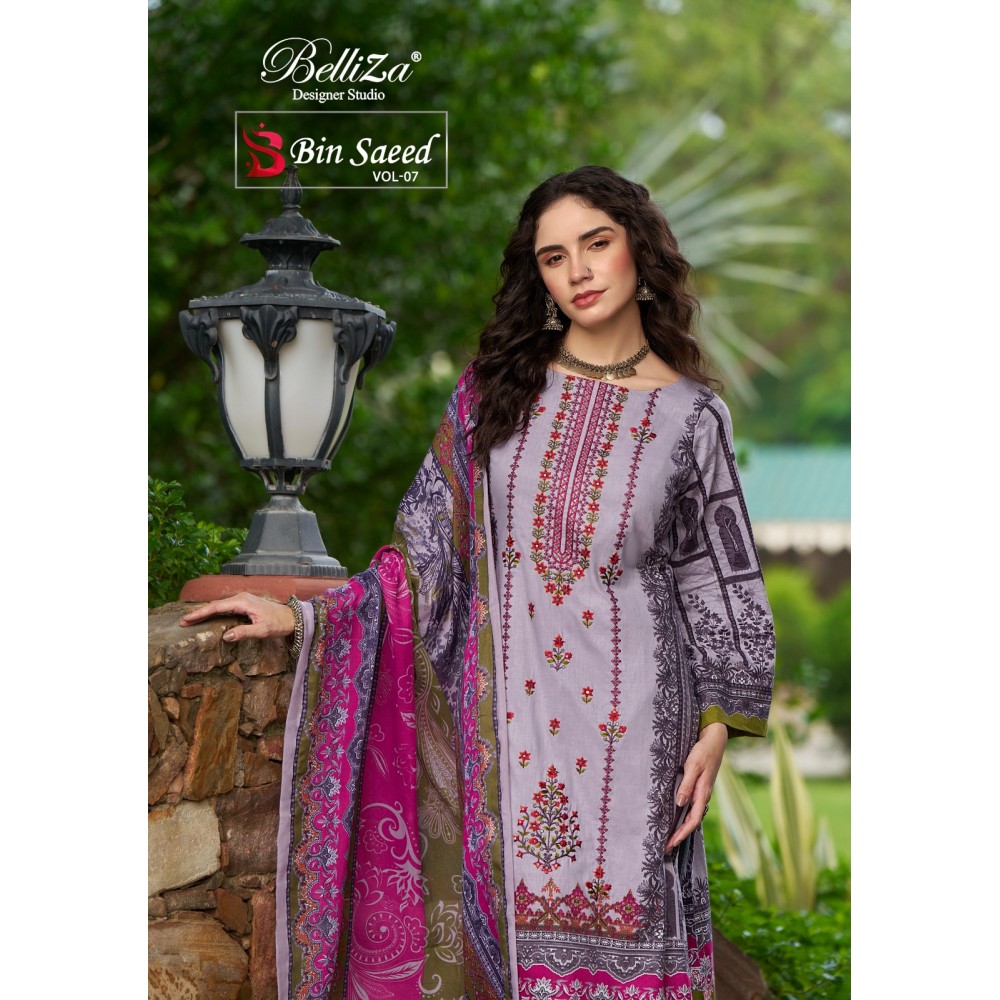 BIN SAEED VOL 7 BELLIZA (Cotton Dupatta)