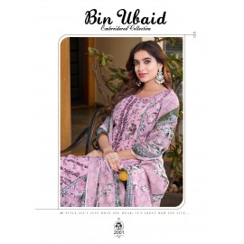 BIN UBAID SELF EMBRODARY COLLECTION R VOL 2  AL KARAM  (Cotton Dupatta)