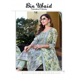 BIN UBAID SELF EMBRODARY COLLECTION R VOL 2  AL KARAM  (Cotton Dupatta)