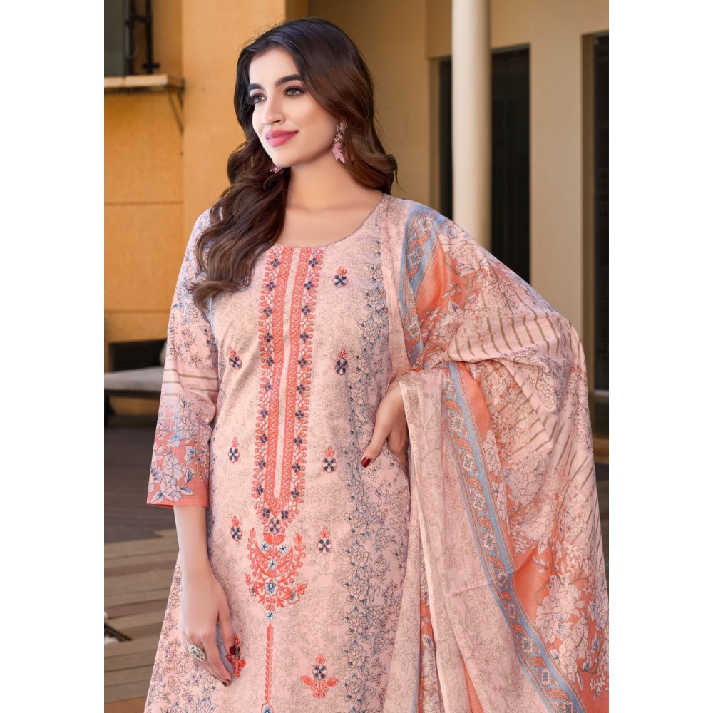 BIN UBAID SELF EMBRODARY COLLECTION R VOL 2  AL KARAM  (Cotton Dupatta)