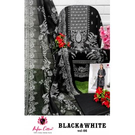 BLACK AND WHITE NAFISHA (Cotton Dupatta)