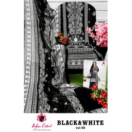 BLACK AND WHITE NAFISHA (Cotton Dupatta)