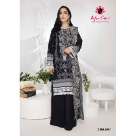 BLACK AND WHITE NAFISHA (Cotton Dupatta)