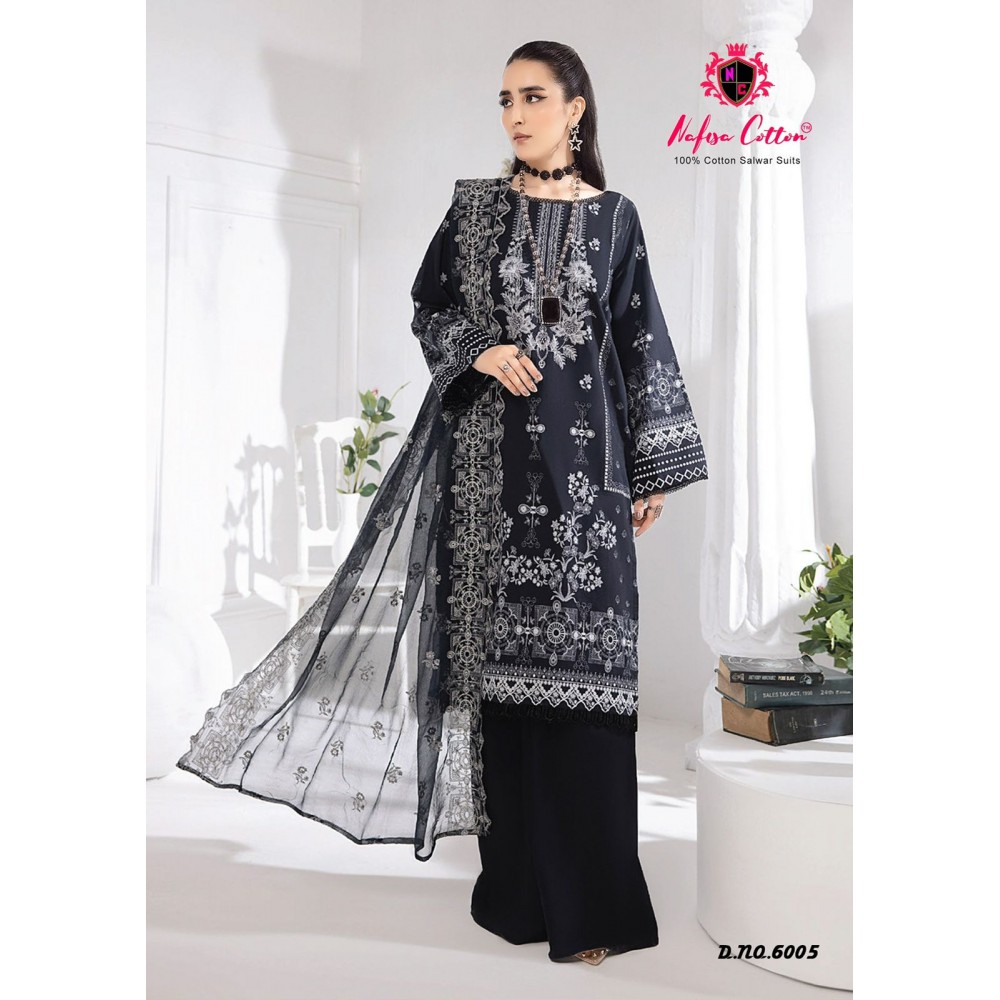 BLACK AND WHITE NAFISHA (Cotton Dupatta)