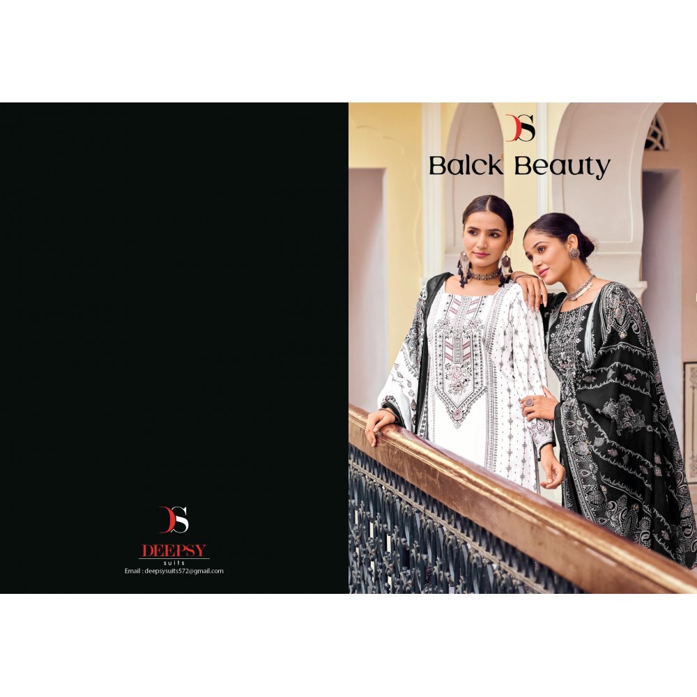 BLACK BEAUTY BY DEEPSY SUITS (Chiffon Dupatta)