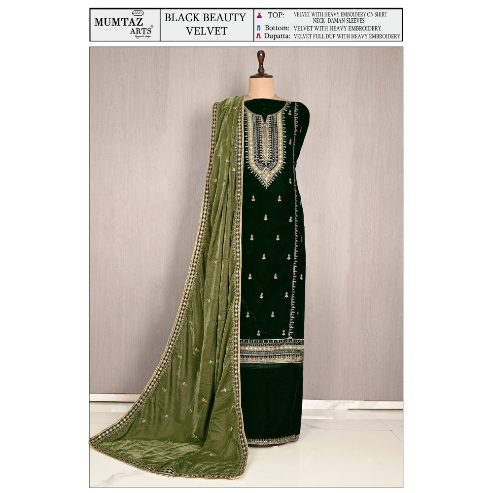BLACK BEAUTY VELVET MUMTAZ ARTS (winter Collection)