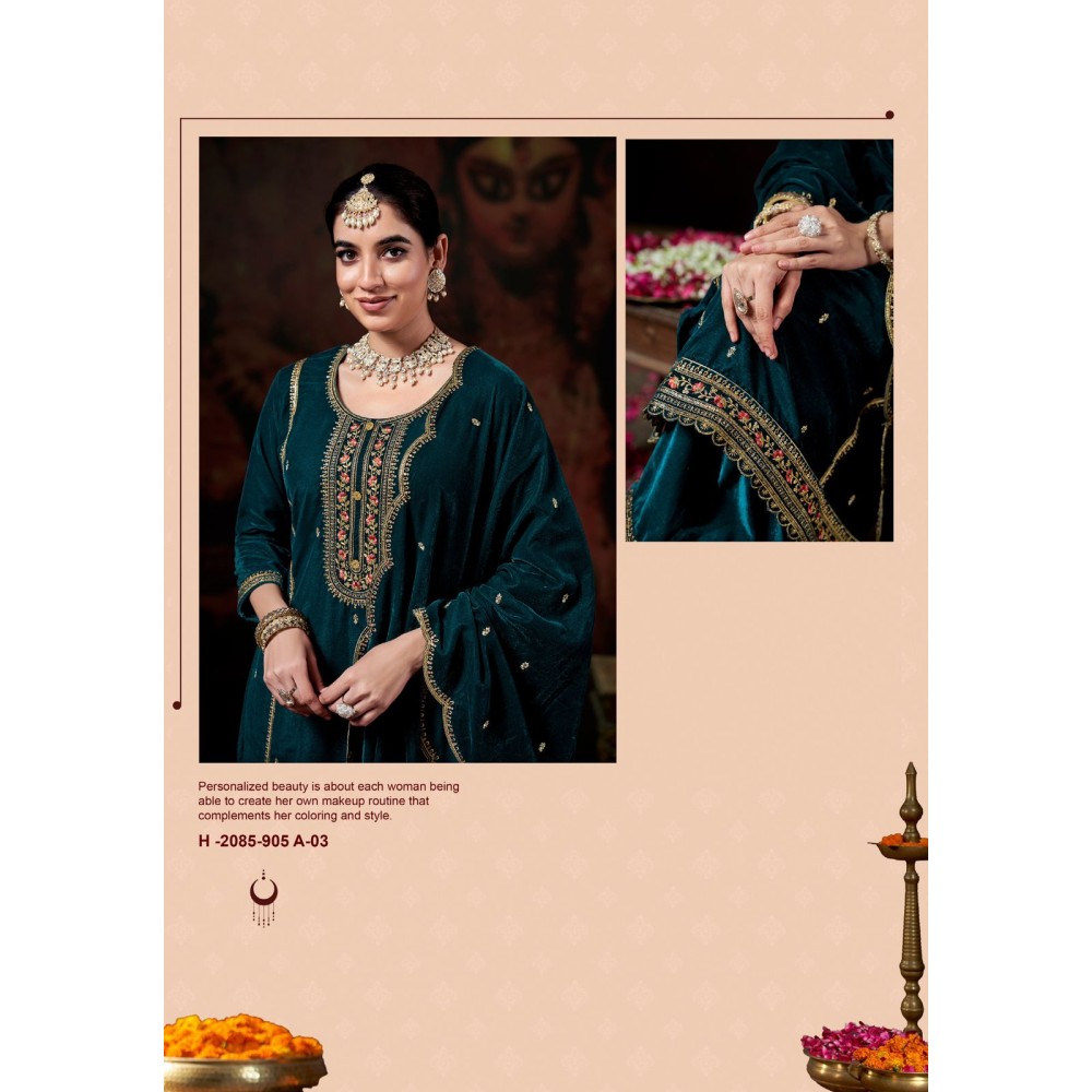 CHANDRIKA VELVET ALOK SUITS (Winter Collection)