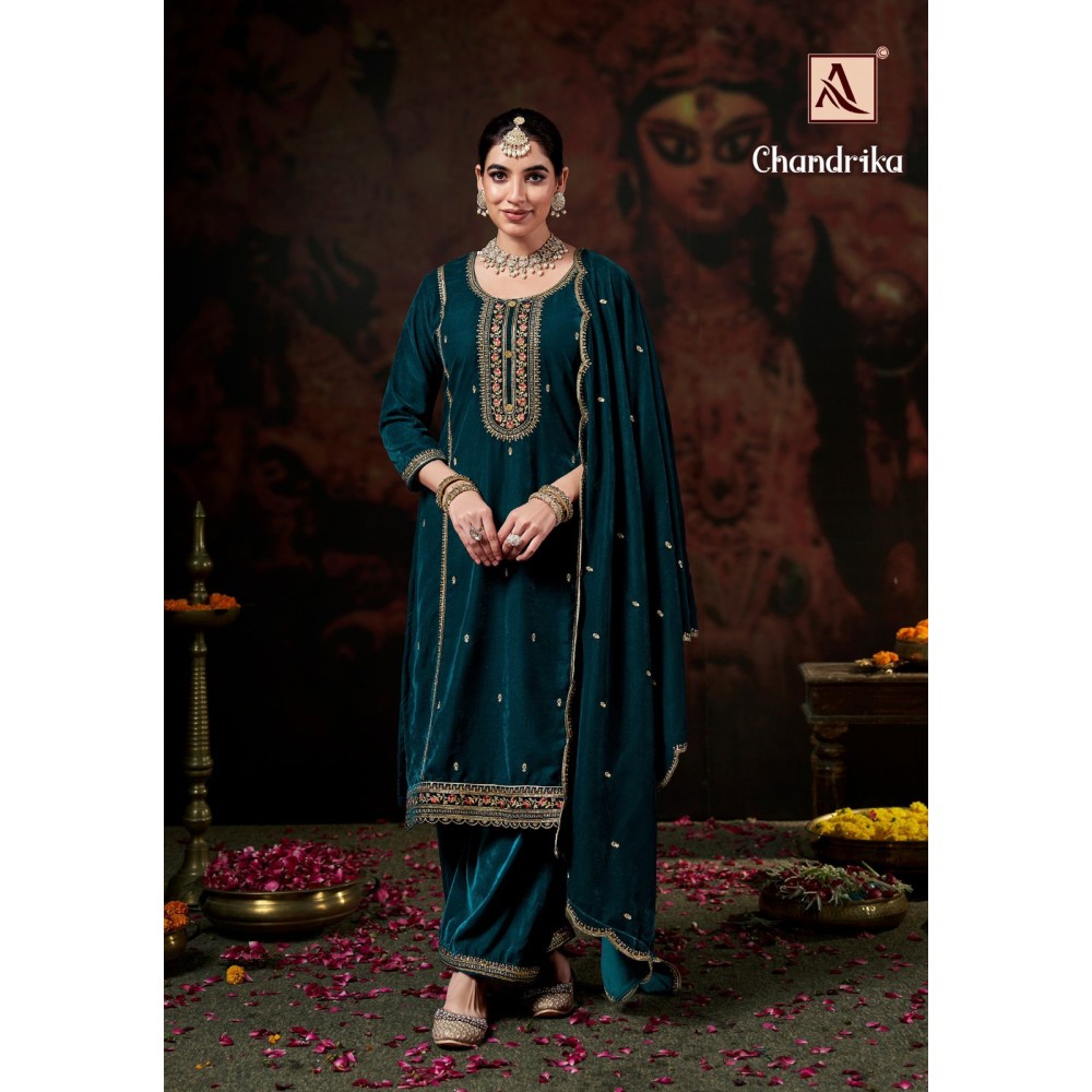 CHANDRIKA VELVET ALOK SUITS (Winter Collection)
