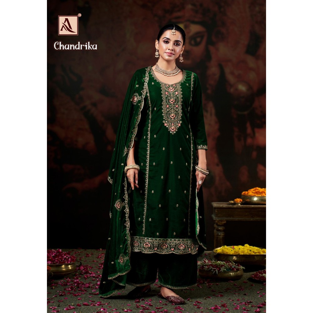 CHANDRIKA VELVET ALOK SUITS (Winter Collection)