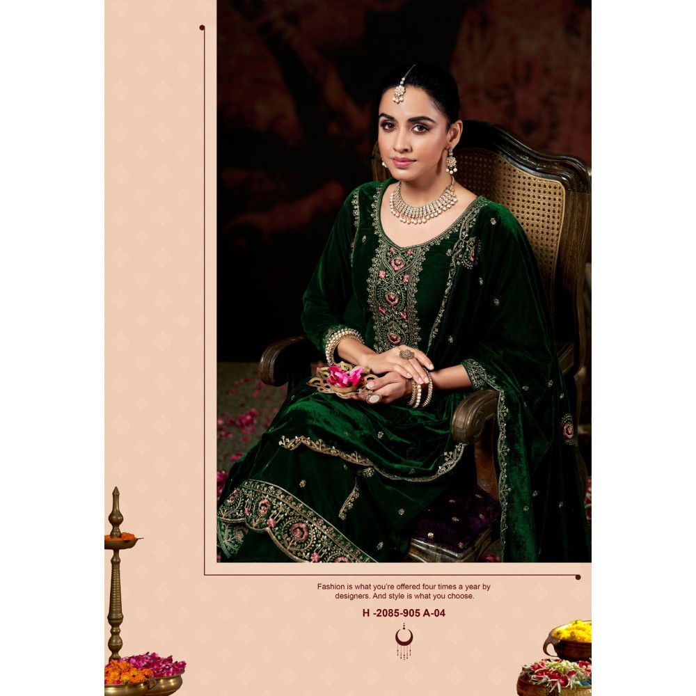 CHANDRIKA VELVET ALOK SUITS (Winter Collection)