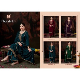 CHANDRIKA VELVET ALOK SUITS (Winter Collection)