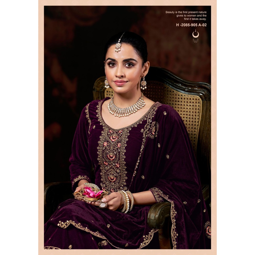 CHANDRIKA VELVET ALOK SUITS (Winter Collection)