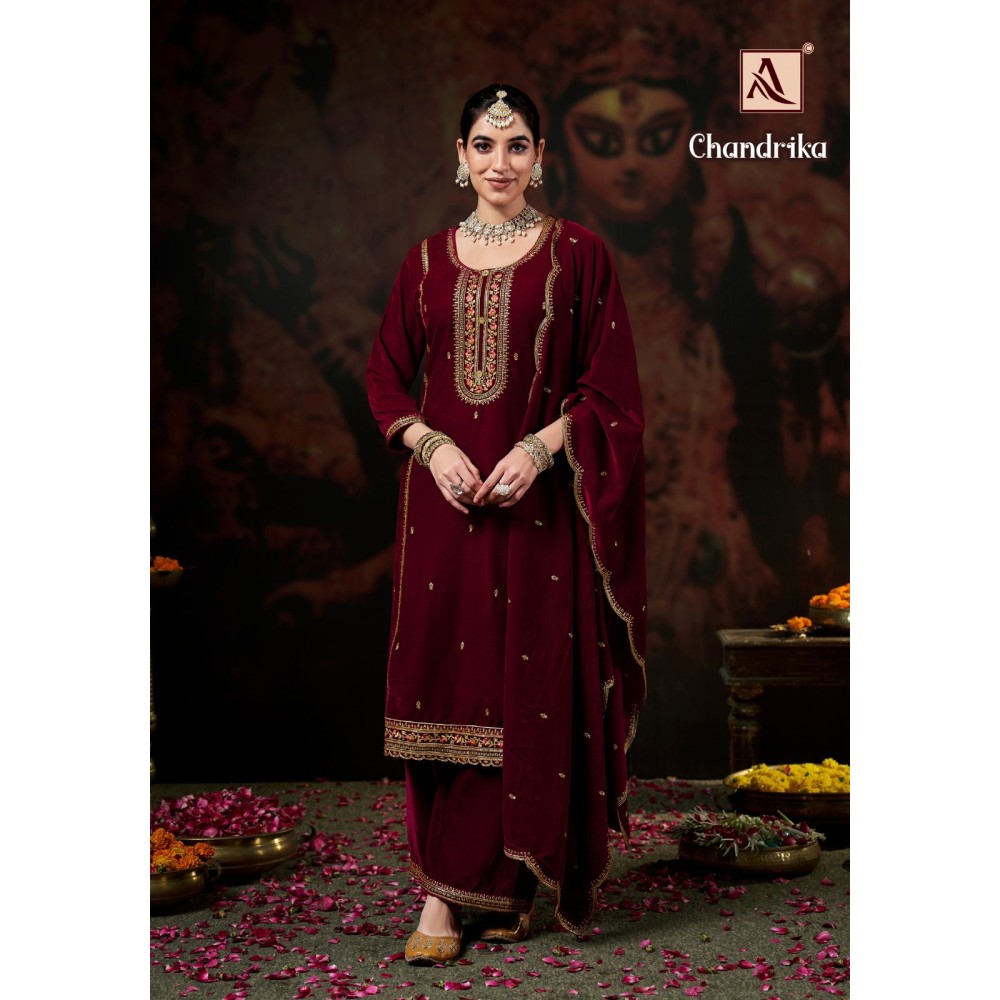 CHANDRIKA VELVET ALOK SUITS (Winter Collection)