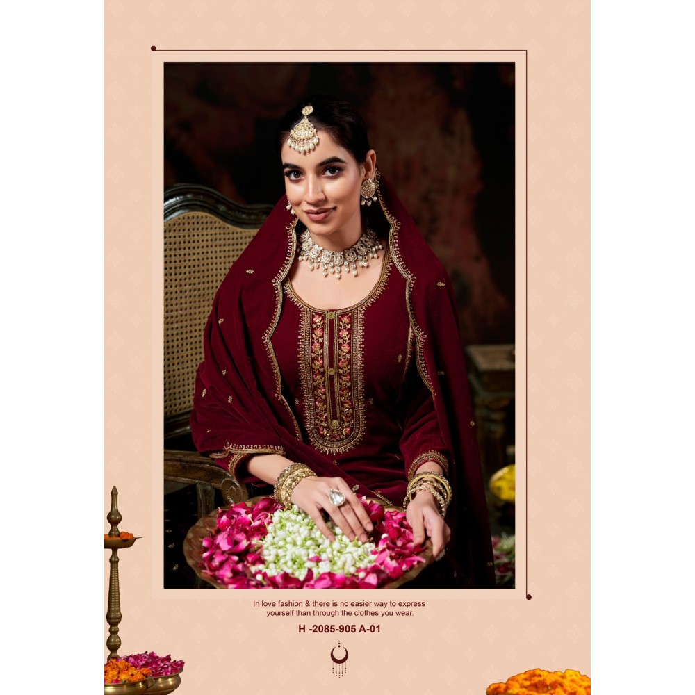 CHANDRIKA VELVET ALOK SUITS (Winter Collection)