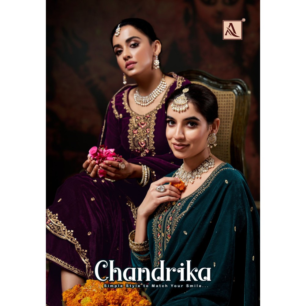 CHANDRIKA VELVET ALOK SUITS (Winter Collection)