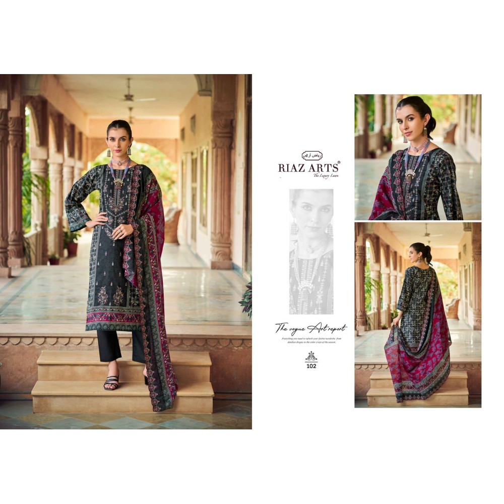 CHEVRON 2 RIAZ ARTS  (Cotton Dupatta)