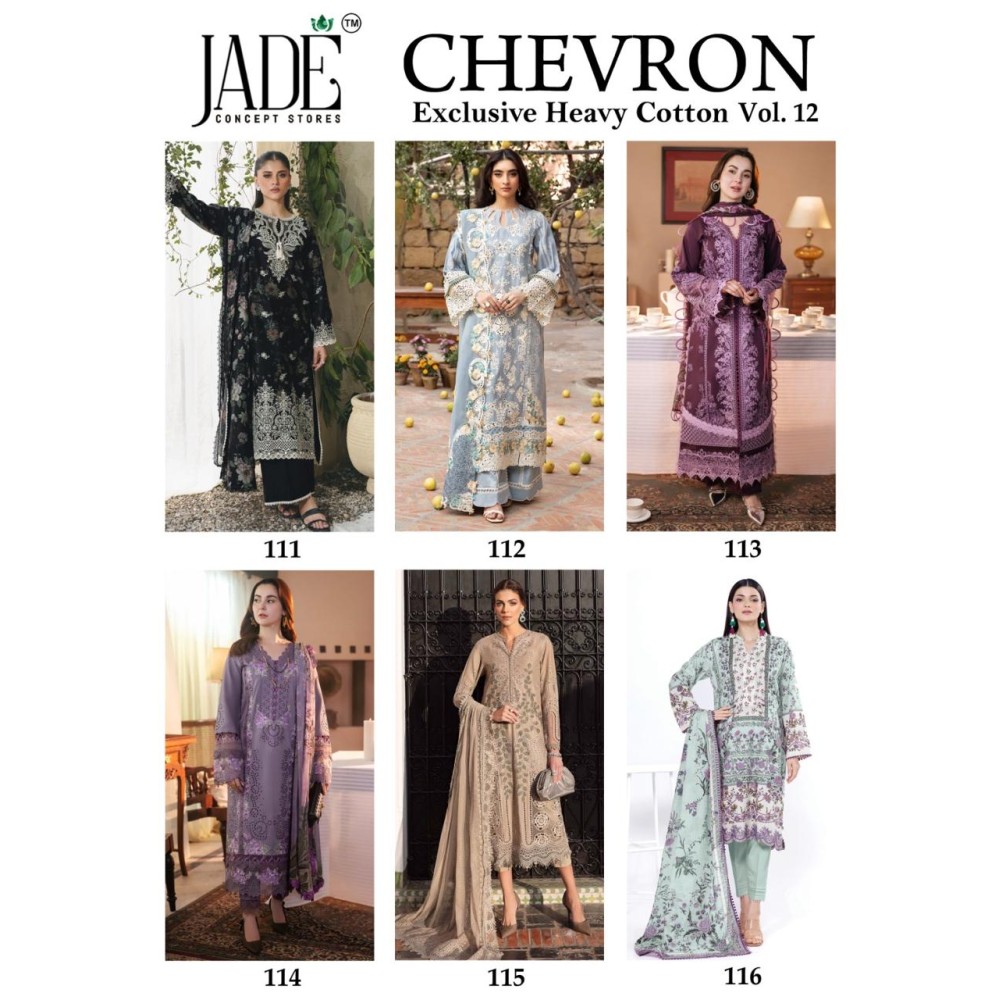 CHEVRON EXCLUSIVE HEAVY COTTON VOL 12 JADE (Cotton Dupatta)