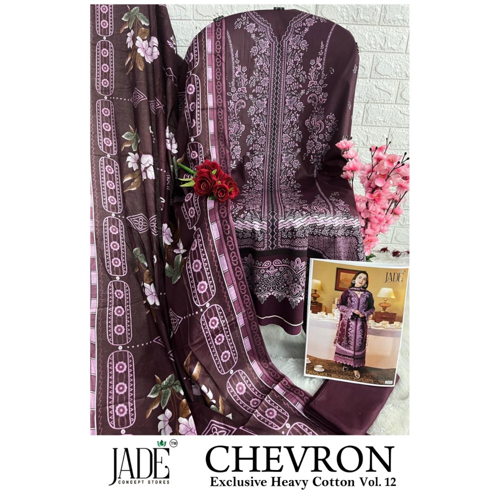 CHEVRON EXCLUSIVE HEAVY COTTON VOL 12 JADE (Cotton Dupatta)