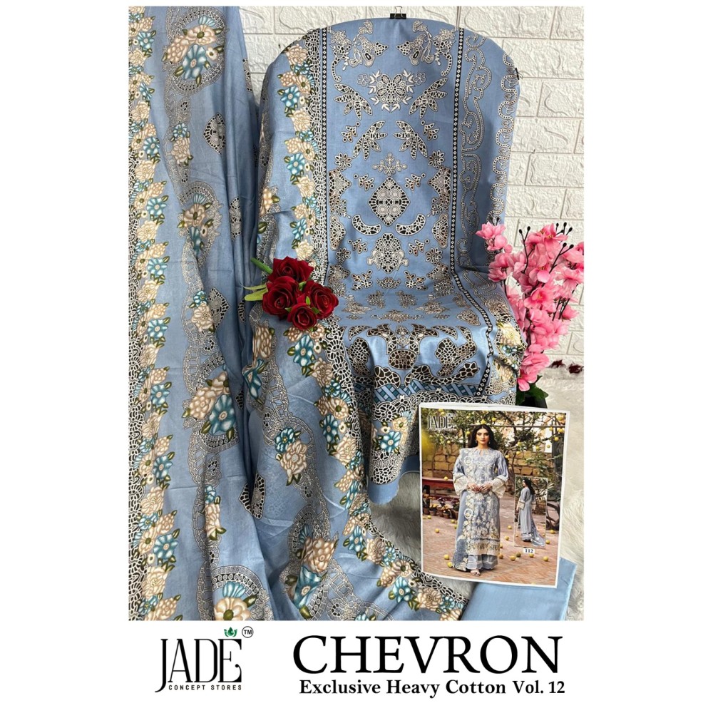 CHEVRON EXCLUSIVE HEAVY COTTON VOL 12 JADE (Cotton Dupatta)