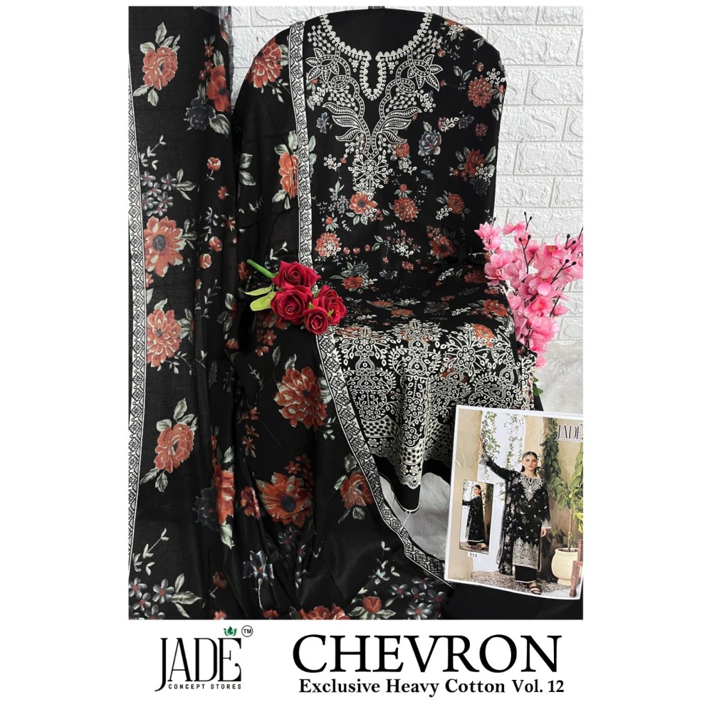 CHEVRON EXCLUSIVE HEAVY COTTON VOL 12 JADE (Cotton Dupatta)