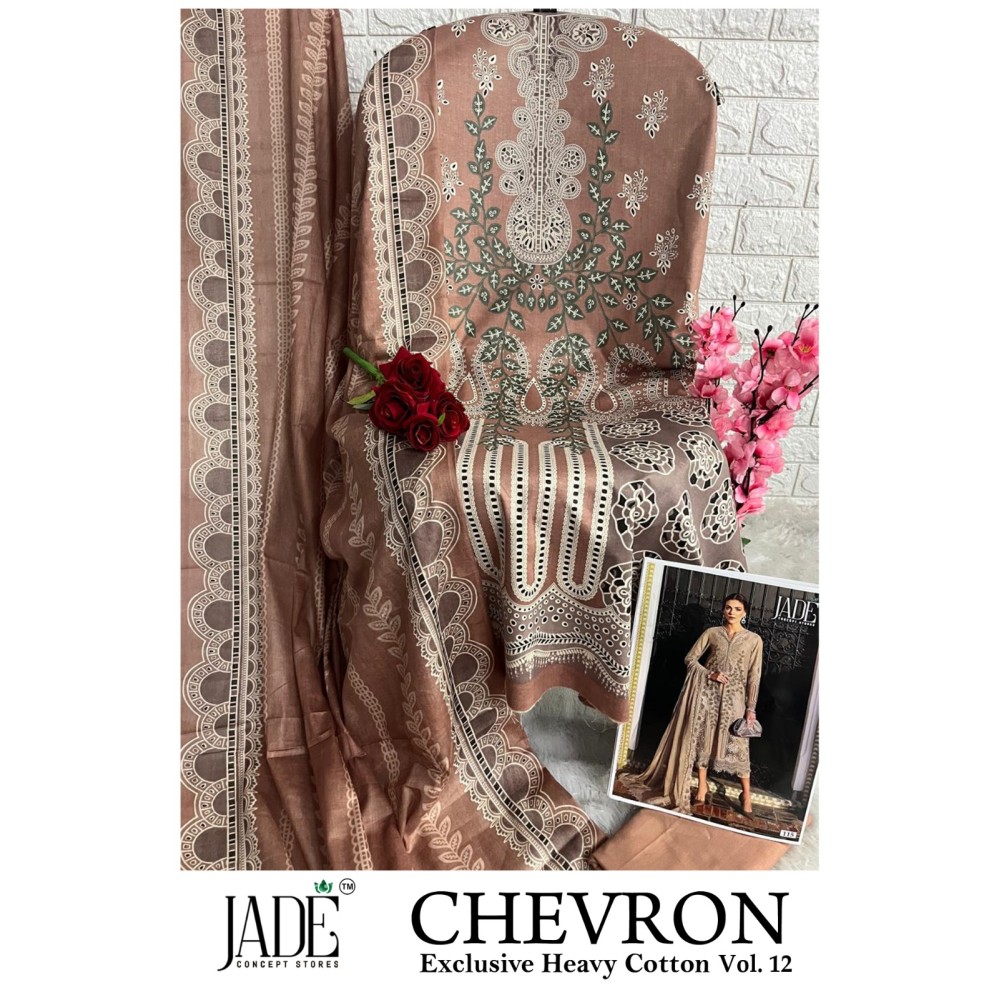 CHEVRON EXCLUSIVE HEAVY COTTON VOL 12 JADE (Cotton Dupatta)