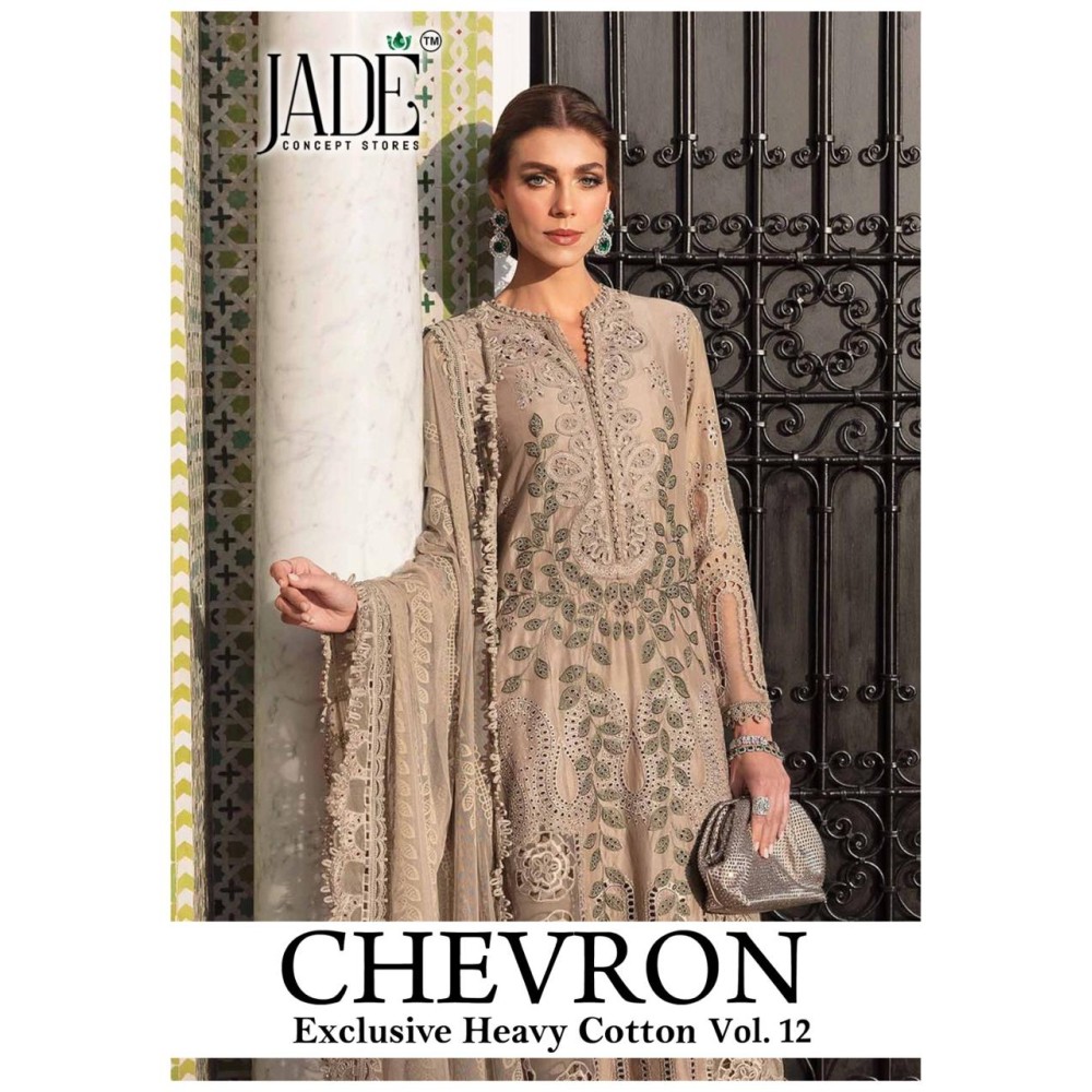 CHEVRON EXCLUSIVE HEAVY COTTON VOL 12 JADE (Cotton Dupatta)