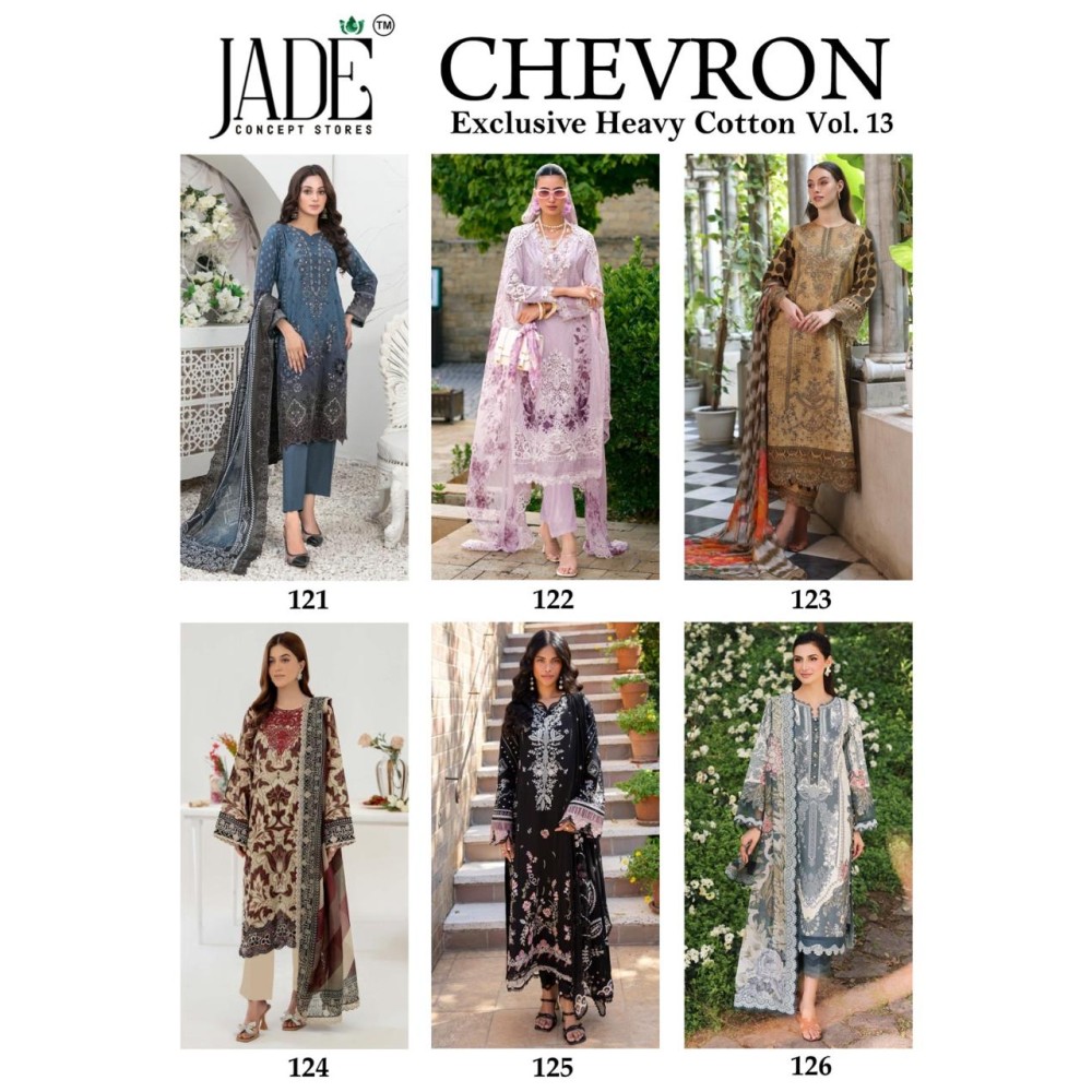 CHEVRON EXCLUSIVE HEAVY COTTON VOL 13 JADE (Cotton Dupatta)