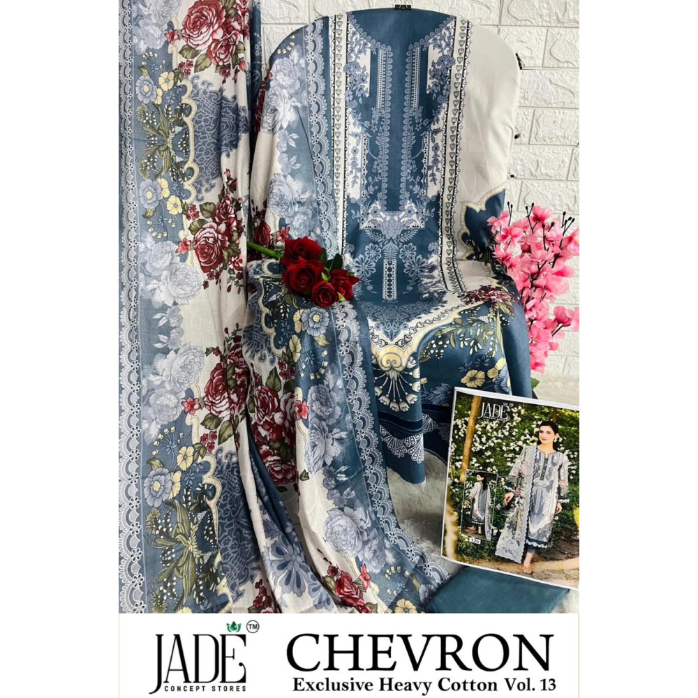 CHEVRON EXCLUSIVE HEAVY COTTON VOL 13 JADE (Cotton Dupatta)