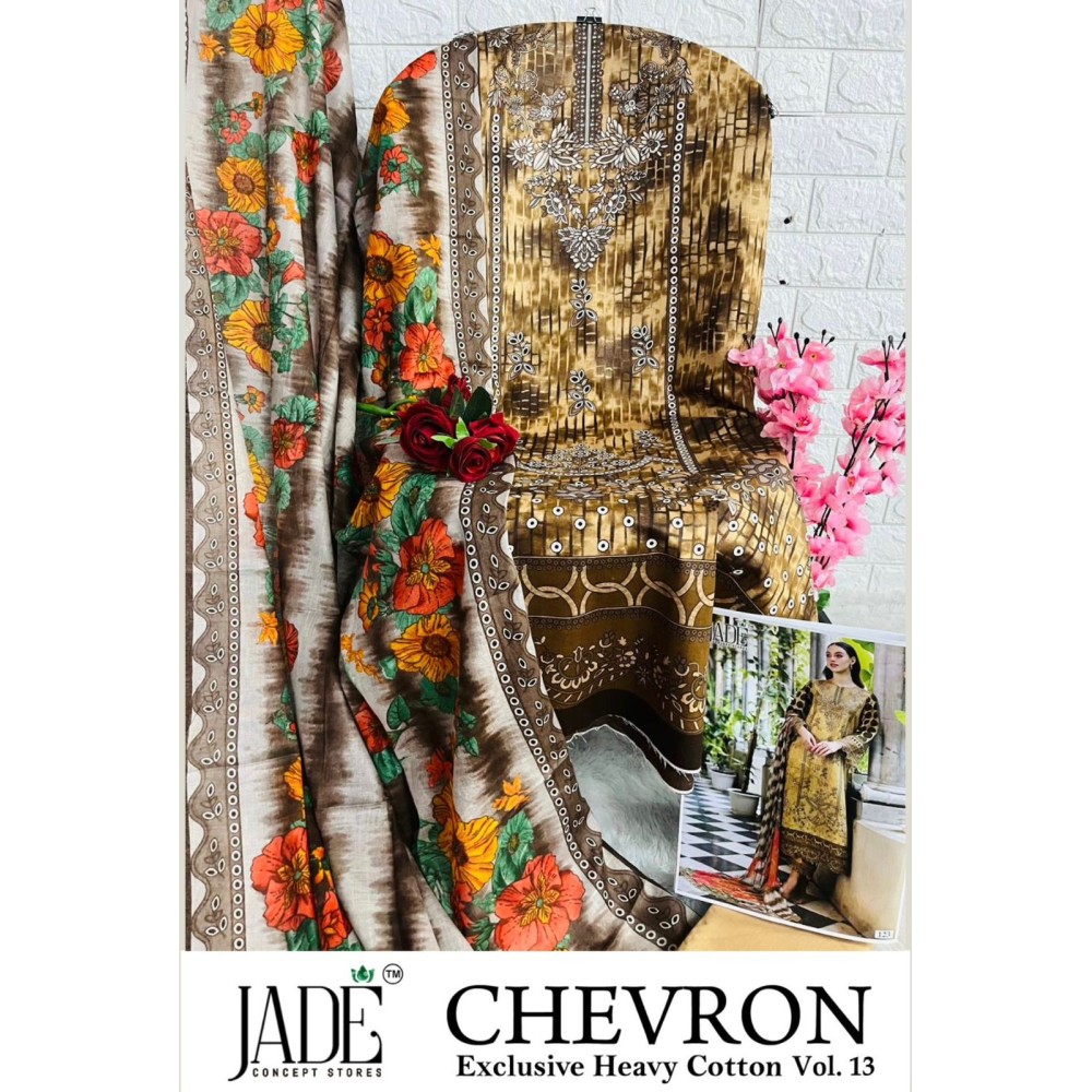 CHEVRON EXCLUSIVE HEAVY COTTON VOL 13 JADE (Cotton Dupatta)