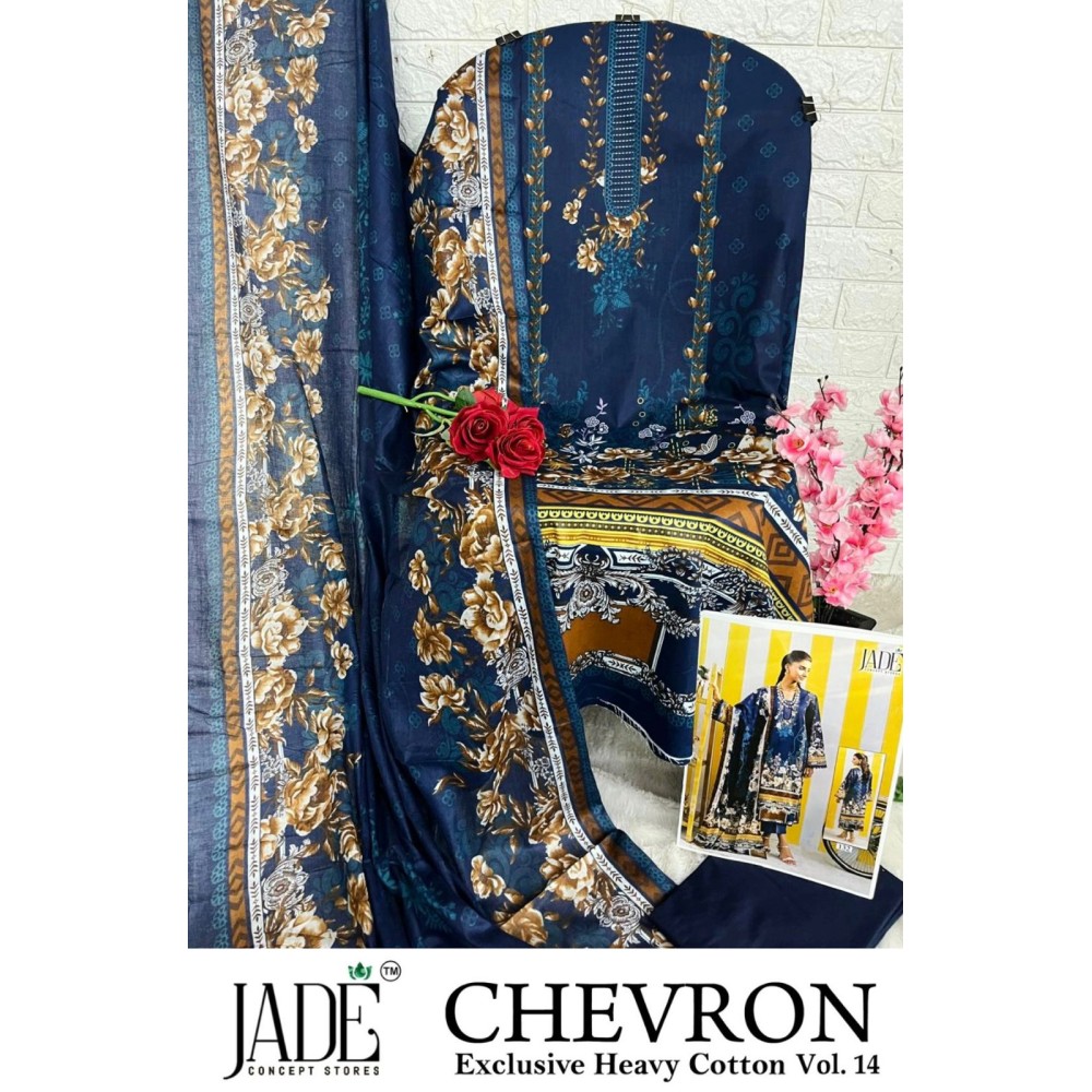 CHEVRON EXCLUSIVE HEAVY COTTON VOL 14 JADE (Cotton Dupatta)