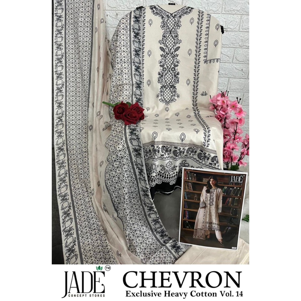 CHEVRON EXCLUSIVE HEAVY COTTON VOL 14 JADE (Cotton Dupatta)