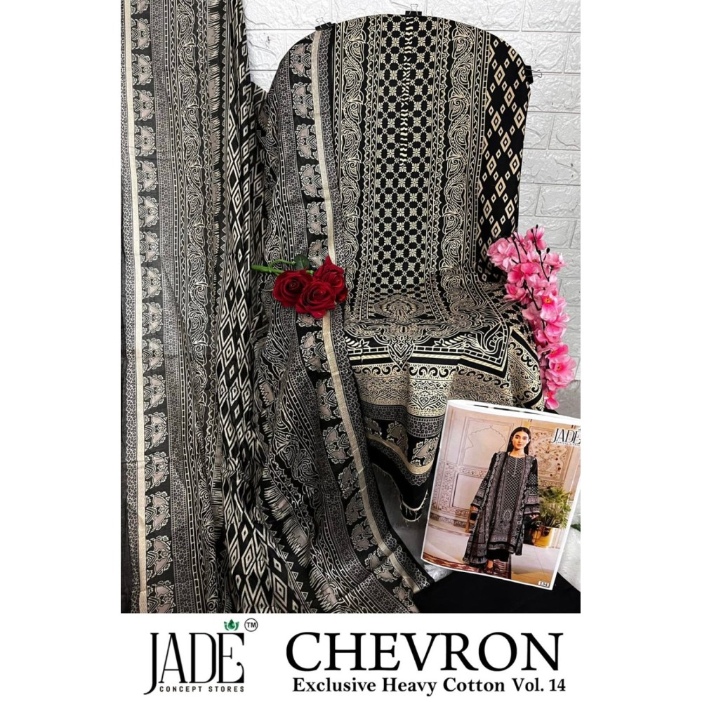 CHEVRON EXCLUSIVE HEAVY COTTON VOL 14 JADE (Cotton Dupatta)