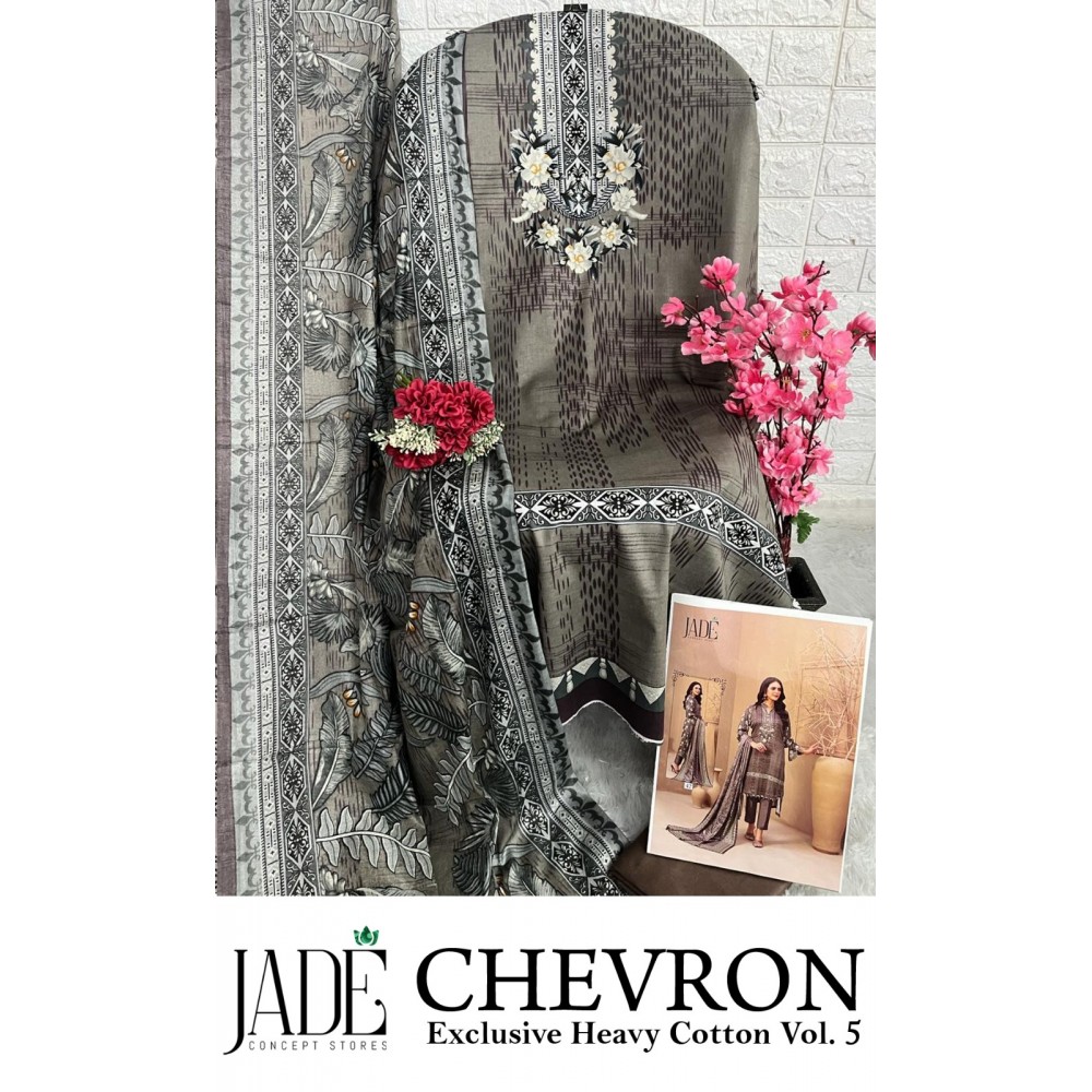 CHEVRON EXCLUSIVE HEAVY COTTON VOL 5 JADE (Cotton Dupatta)