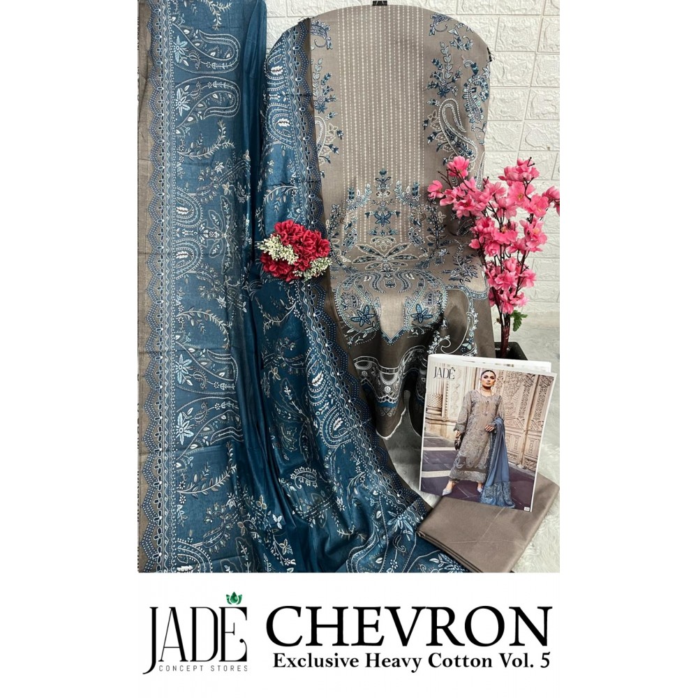 CHEVRON EXCLUSIVE HEAVY COTTON VOL 5 R JADE (Cotton Dupatta)