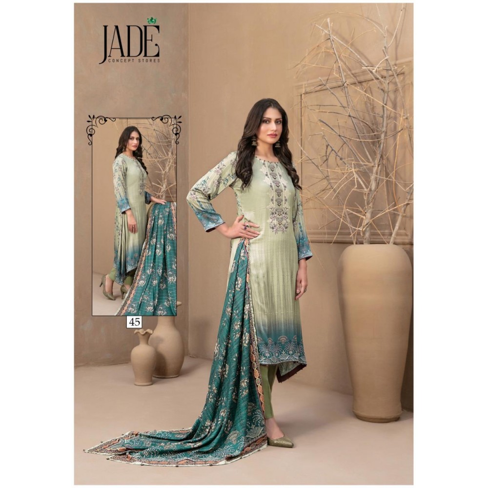 CHEVRON EXCLUSIVE HEAVY COTTON VOL 5 R JADE (Cotton Dupatta)