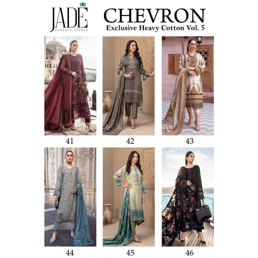 CHEVRON EXCLUSIVE HEAVY COTTON VOL 5 R JADE (Cotton Dupatta)