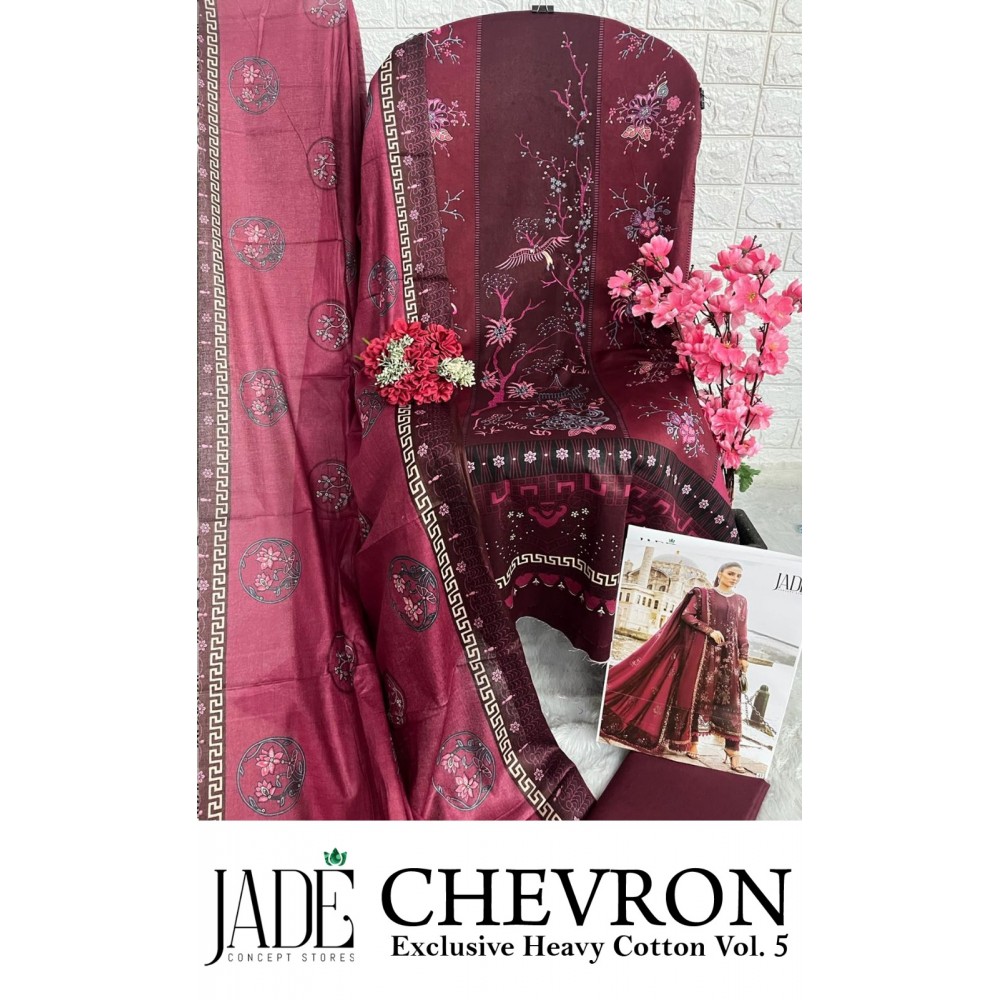 CHEVRON EXCLUSIVE HEAVY COTTON VOL 5 JADE (Cotton Dupatta)