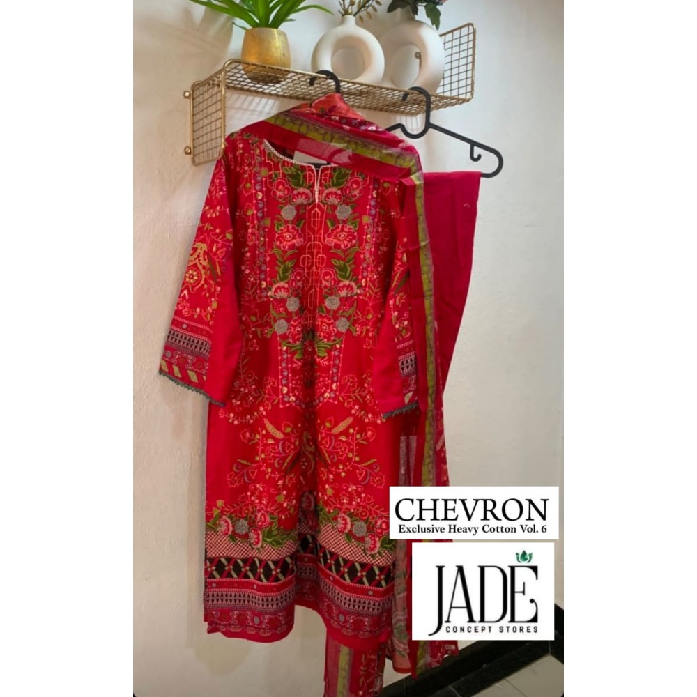 CHEVRON EXCLUSIVE HEAVY COTTON VOL 6 R JADE (Cotton Dupatta)